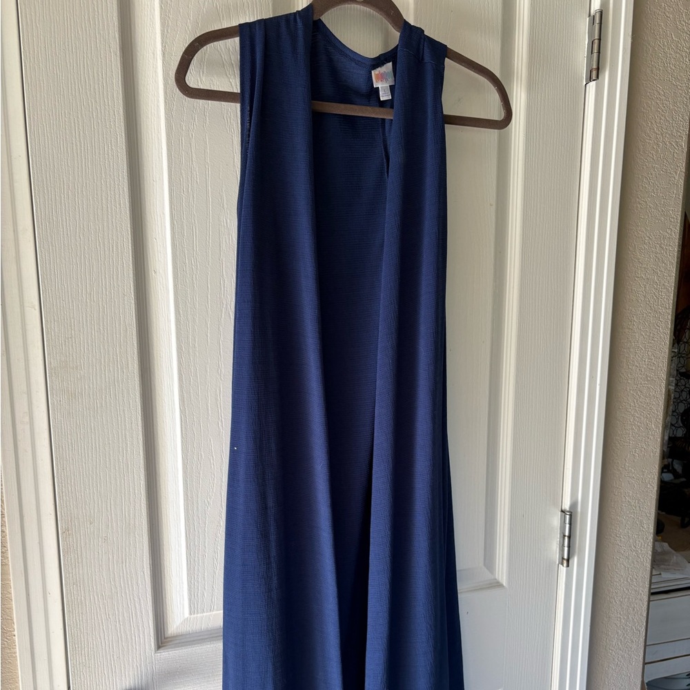 LuLaRoe Joy Textured Blue Vest